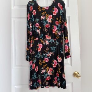 LOFT Open Back Floral Dress Size 8
